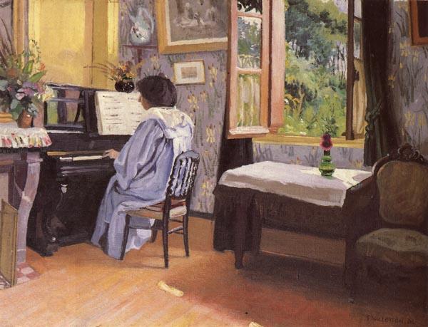 Felix Vallotton Woman at the Piano oil painting picture